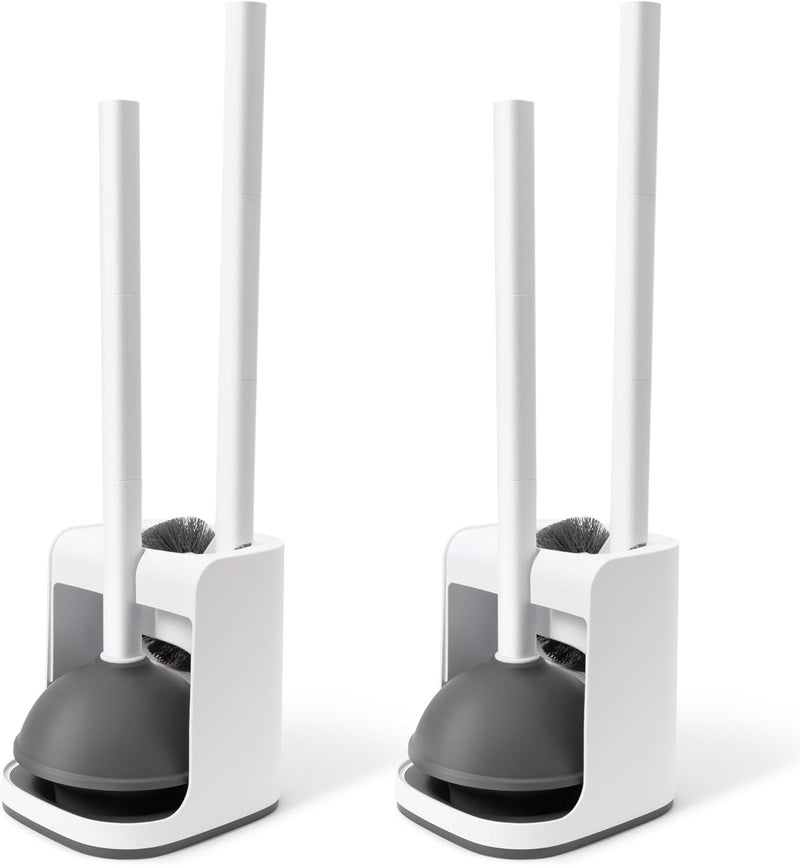 IVYROLL Toilet Brush and Plunger Set Hidden, S-Shaped Toilet Brush Plunger Combo 2 Pack, Perfect for Homes, Apartments & Bathrooms - Image 1
